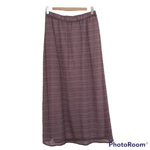 GAP Dark Maroon Maxi Skirt | Lined Long Skirt | Semi Sheer